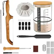 Sourdough Starter Kit, Myrthra Sourdough Kit for Beginner with 900ml Sourdough Starter Jar,Thermometer, Feeding Time Tracker, Metal Scraper, Easy to Clean,Complete Sourdough Bread Baking Supplies