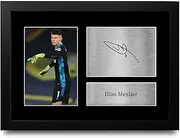 HWC Trading FR A4 Illan Meslier Leeds United Gifts Printed Signed Autograph Picture for Football Fans and Supporters - A4 Framed