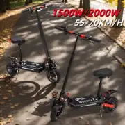 Foldable Electric Scooter 1500W/2000W 10"-11" Tyre 55-70KM/H Off-Road E-Bike