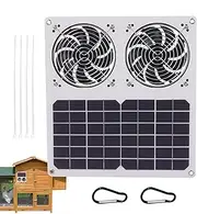 Solar Greenhouse Fan - Outdoor Solar Attic Fan | Solar-Powered Ventilation Fan, Solar-Powered Greenhouse Fan, Efficient Cooling Ventilation Extractor for Kitchens Greenhouses Pet Houses Chicken