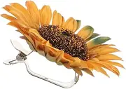 VALICLUD No-Drill Sunflower Curtain Tieback Clip Flower Drape Holder Drape Binding Buckle Flower Buckle Clips for Curtain Drapery Tieback