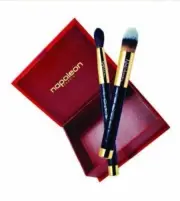 Napoleon Perdis Brush Set ~ Sculpting & Foundation Brush ~Luxury Leatherette NEW
