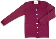 [Engel] Natur Children's Cardigan, 70% Organic Merino Wool, 30% Silk (128, Orchid), Orchid, 128