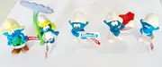 Schleich Smurfs Set of 5 - Grouchy, Good luck Charm, Farmer, Smurfette with Flower, Sign Keep on Smurfin
