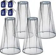 4 Pack Mosquito Head Net Face Mesh Net Head Protecting Net for Outdoor Hiking Camping Climbing Walking Mosquito Fly Insects Bugs Preventing (Big Size, Dark Blue)