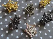 9p Mixed Metals 3D Spider Web Jewelry Making Connector Links Halloween DIY Goth