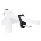 For Balcony Umbrella Clamp White 38mm Steel Adjustable Holder Outdoor Sunshade