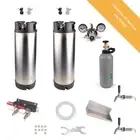 2 x Brand New Ball Lock Keg System SS Tap Kegerator Co2 Regulator Drip Tray Brew