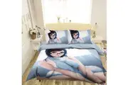 3D Bedding Sheet Black Frame Glasses Girl 244 CG Anime Bed Pillowcases Quilt Cover Set Bedding Set Pillowcases 3D Duvet cover
