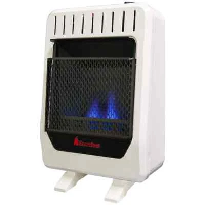 HearthSense 10,000 BTU Ventless Blue Flame Heater Indoor Dual Fuel with Base