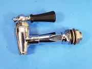 Replacement Coffee Pot Spigot Spout Chrome W/ Black Handle Vintage