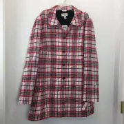 NEW $158 TALBOTS Stretch Plaid Shirt Jacket Size 18 NWT