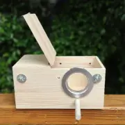 Natural Solid Pinewood Breeding Cage Nesting Box for Small Birds