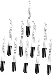 MUCKLILY 40 Pcs Calibrated Glass Dropper Straight Bent Tip Pipette Droppers for Accurate Measurement of Essential Oils Lab and Pigments