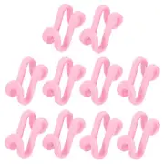 Clothes Hanger Connector Hooks 40x26mm 60Pcs ABS Hanger Hooks Hanger Pink