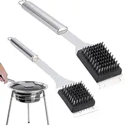BBQ Brush for Grill Cleaning | 2X Grill Scrubbers,Stainless Steel BBQ Scrubber and Scraper, Cookout Tool, Cleaning Tools for Griddle
