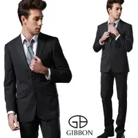 在飛比找ETMall東森購物網優惠-GIBBON 商務沉穩條紋成套西裝/平口褲‧雲灰