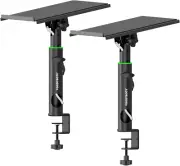 Vondynote Pair of Studio Monitor Stands Desk Clamp Speaker Stands 0-12°Tilt H...