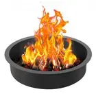 40 Inch Round Fire Pit Ring Steel Liner Outdoor Campfire Metal DIY Firepit