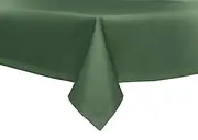 Garden Tablecloth 110 x 220 cm in Dark Green with Linen Look Lotus Effect Stain Protection Non-Iron Tablecloth