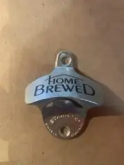 The Starr "X " New (Old Stock) Metal Wall Mounted Bottle Opener "Home Brewed"