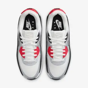 【NIKE 耐吉】Air Max 90 Lv8 女 休閒鞋 運動 復古 雙層氣墊 緩震 厚底 白黑紅(FD4328-101)