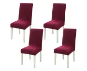 Dining Chair Covers Stretch Chair Covers Soft Chair Slipcover Chair Covers For Dining Room Set Of 4,Red