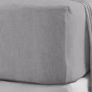 (King, Silver) - 100% Brushed Cotton Soft Flannelette 25CM/10" Fitted Sheets 12 Colours (King, Silver)