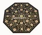 Rare Mother Of Perl Octagon Marble Center Top Side Table Top Mosaic Inlay work