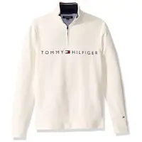 在飛比找Yahoo奇摩購物中心優惠-Tommy Hilfiger 男棉質長袖拉鍊套頭運動衫