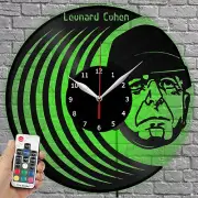 LED Clock Leonard Cohen Vinyl Record Wall Clock Led Light Wall Clock 2671