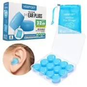 Ear Plugs for Sleeping - Vegpoet Reusable Moldable Silicone Earplugs Noise Ca...