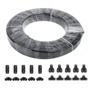 Nylon Air Line Dot OD 1/4" 33ft 50ft 100ft 200ft Or Push To Connect Fitting 5Pcs
