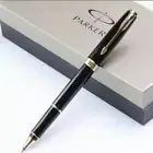 Parker Sonnet Series Bright Black Gold Clip 0.5mm Black Ink Refill Rollerbal Pen