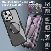 For iPhone 16 Pro Max 15 14 13 12 Magsafe 360° Full Body Shockproof Case Cover