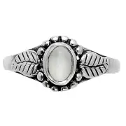 Natural Srilankan Moonstone 925 Sterling Silver Ring s.8.5 Jewelry R-1404