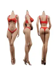 1/6 Scale Seamless Female Body Pale Slim Mid Bust Tbleague Phicen For 12in Doll
