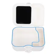 Dentures Storage Box Deep Cleansing Brush Denture Retainer Case With Mirror WPD