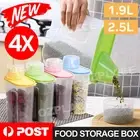 Wasel Plastic Dried Food Storage Containers Lids Box Jars Airtight Cereal Rice