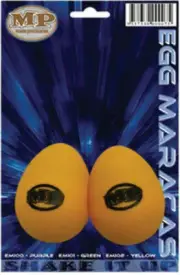 MANO PERCUSSION Maracas Egg Shaped Orange 40g Pair Education