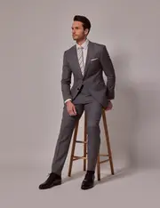 Hawes & Curtis Grey Stripe Slim Suit Size: One Size