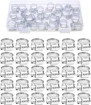 30 Pack Hose Clamp 6-12mm,Adjustable Worm Gear Metal Hose Clamps Stainless Steel Pipe Clamps,for Plumbing and Mechanical Application