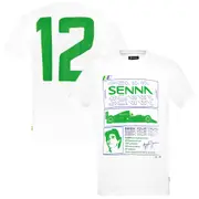 Ayrton Senna Race T-Shirt White - Unisex