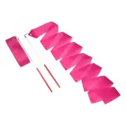 2 Pcs Dance Ribbons, 78.7" Rhythmic Dance Ribbon with Wands, Rose Red