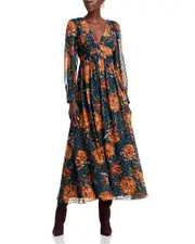 Aqua Moody Floral Maxi Dress - Exclusive