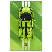 Acrylic Top-Speed Wall Mount Display for LEGO® Technic™ Lambo Green