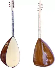 Turkish Quality Short Neck Mulberry Baglama Saz For Sale ASK-306
