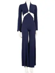 Blue Cut Out Jumpsuit