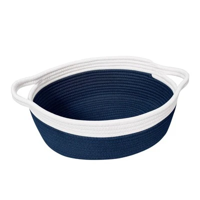 Small Woven Basket Baby Gift Storage Bin under Changing Table Organizing