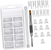 Healvian 1 Set Nail Set Nail Fixing Clips Nail Gel Finger Extension Clip Acrylic Nail Forms Nail Tips Clips Nail Form Nail Sculpting Forms Manicure White Securing Clip Abs